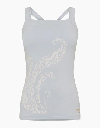 Puma Womens Printed Top (Vest) Womens - White - Size: 12