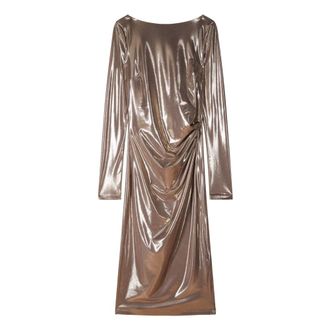 Patrizia Pepe Abito Liquid Gold - Dresses - Mujer - Marr&oacute;n - XS