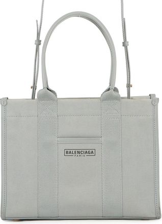 Balenciaga Gray Canvas Handbag Tote Bag (Pre-Owned)