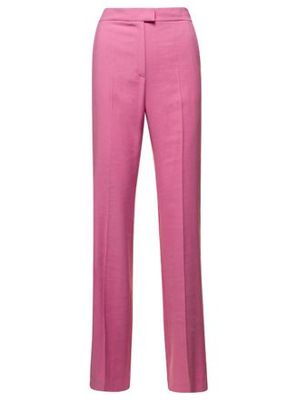 パンツ THE ANDAMANE Pink stretch polyester blend palazzo pant The Andamane Pink Stretch Polyester Blend Palazzo Pant