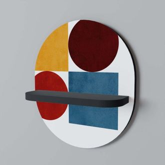 OEM Rompecabezas Geom&eacute;trico Estante Ovalado Negro