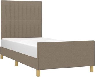 vidaXL Estructura De Cama Sin Colch&oacute;n Tela Gris Taupe 90x190 Cm Vidaxl