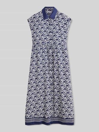 Tommy Hilfiger Hemdblusenkleid in Midi-L&auml;nge aus Baumwolle-Seide-Mix in Ecru, Gr&ouml;&szlig;e XS