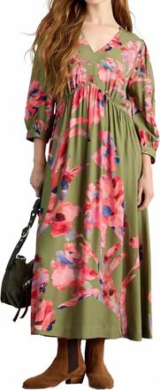 White Stuff Lucy Midi Dress In Green Multi
