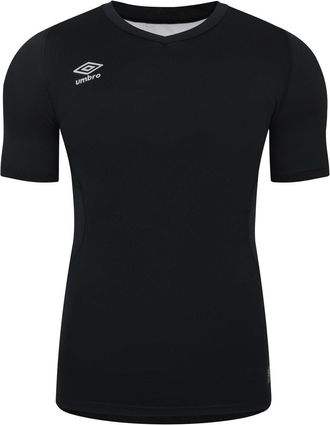 Umbro Unisex Elite V-hals Base Layer Top voor volwassenen (Zwart)
