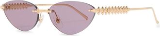 Cartier Cartier Clash de Cartier Rimless Cat-eye Sunglasses - Gold - One Size