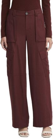 Vince Flannel Wide Leg Raver Wool-Blend Pant