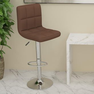 vidaXL Taburete De Cocina De Tela Marr&oacute;n Vidaxl