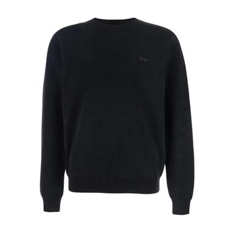 Maison Kitsun&eacute; Heren, Truien, Zwart, Maat: L Wol