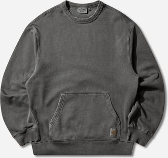 Carhartt Work in Progress Men s Torion Pocket Crewneck Sweatshirts Black (Grind Washed)