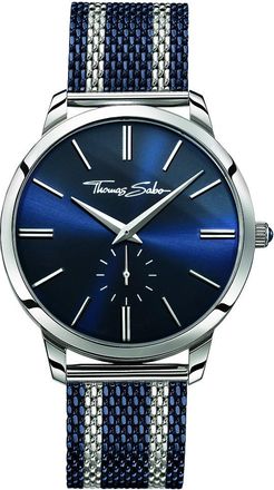 Thomas Sabo WA0268-281-209-42mm Mens Rebel Spirit Two Tone Mesh Bracelet Watch - Multicolour - One Size
