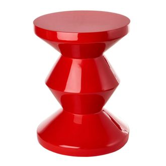 Pols Potten Zig Zag Hocker, rot