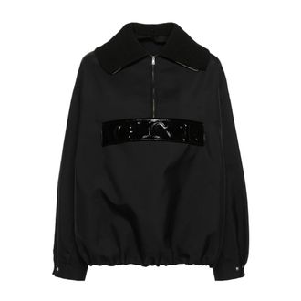 Gucci Light Jackets, female, Black, Size: S Techno Gabardine Caban