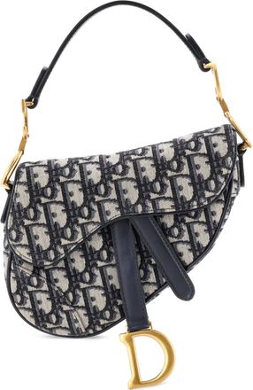 Dior Saddle Handbag Oblique Canvas Mini shoulder bag - Blauw