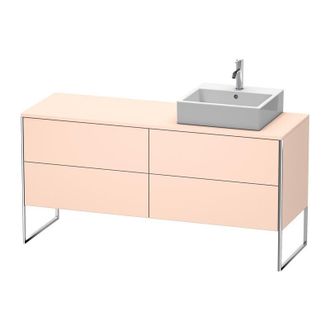 Duravit Mueble De Ba&ntilde;o Duravit Xsquare De 160,0 X 54,8 Cm, 4 Cajones, Color (frente/cuerpo): Albaricoque Perla Seda Laca Mate - Xs4924r2020