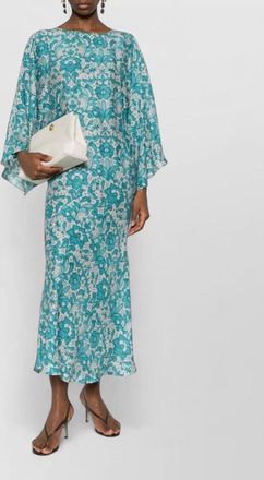 Gianluca Capannolo silk round-neck short-sleeve maxi dress