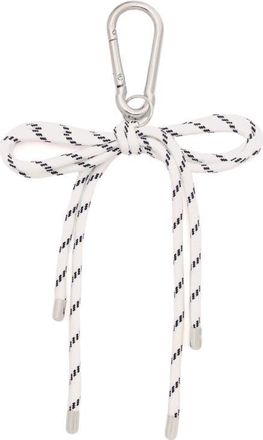 Petit Moments Paracord Bow Keychain in White/Silver at Nordstrom
