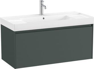 Roca Pack Unik Mueble Verde Mate De 1 Caj&oacute;n + Lavabo Ona - Roca