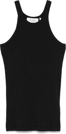 Sportmax Tops, Dames, Zwart, M, Zwarte Mouwloze Top met Ronde Hals