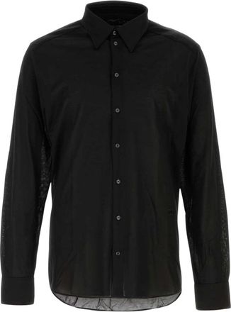 Dolce & Gabbana Jersey Shirt - Heren - Zakelijke Overhemden - Zwart - XL - Overhemden