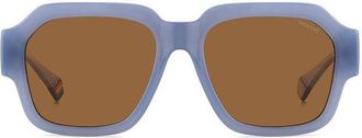 Polaroid PLD 6212/S/X Polarized MVU/HE Mens Sunglasses Blue Size 54