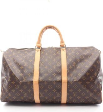 Louis Vuitton Brown Coated Canvas Pvc Monogram Leather Boston Bag (Pre-Owned)