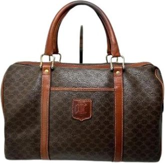 Celine Pre-owned Vintage Leren Weekendtas - Dames - Vintage Weekendtas - Bruin - ONE Size - Leer - Vintage