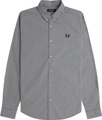 Fred Perry Lange Mouwen Vichy Shirt - Heren - Casual Overhemden - Veelkleurig - M - Katoen - Overhemden