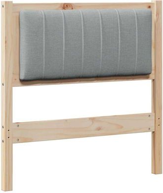 vidaXL Cabecero Tapizado Marr&oacute;n 75 Cm Madera De Pino Macizo Vidaxl