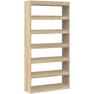 vidaXL Book Cabinet Brown Engineered Wood Vidaxl