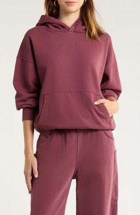 AFRM Blake Cotton Hoodie in Fig at Nordstrom Rack, Size Large