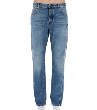 Balmain Blue Mid Rise Jeans
