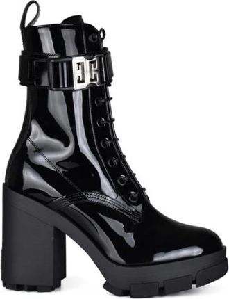 Givenchy Heeled Boots - Dames - Laarzen met Hak - Zwart - 38 1/2 EU - Leer - Schoenen