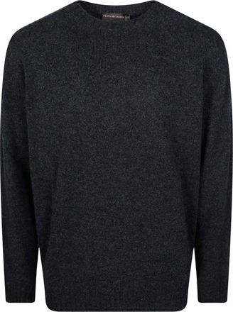 FILIPPO DE LAURENTIIS Crewneck Sweater - Heren - Cashmere truien - Grijs - M - Wol - Truien & Vesten