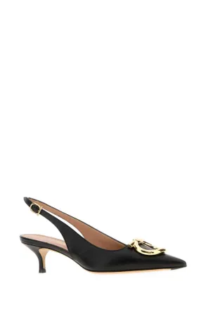 Ferragamo Womens Black Leather Sara 40 Pumps Neroneroamaretti Scarpe Con Tacco High Heel Shoes