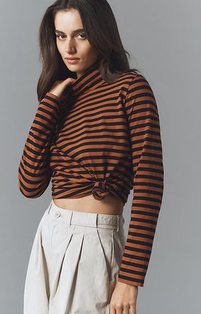 Kule Cotton Long-Sleeve Turtleneck Top