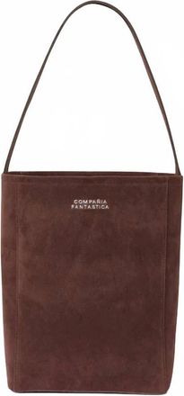 Compa&ntilde;&iacute;afant&aacute;stica Womens Suede Bucket Shoulder Bag In Brown