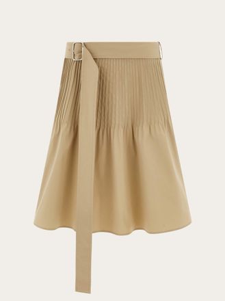 Ferragamo Donna Gonna con micro pieghe Beige