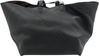 Fendi Selleria Diag Large Shopper - Heren - Shoppers - Zwart - ONE Size - Leer - Tassen