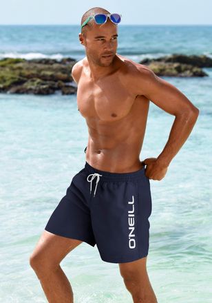 O'Neill Badeshorts ONEILL CALI 16 SWIM SHORTS, Herren, Gr. XL, N-Gr, blau (ink blau), Web, Obermaterial: 100% Polyester, Badehosen Badeshorts, mit Seiten- und