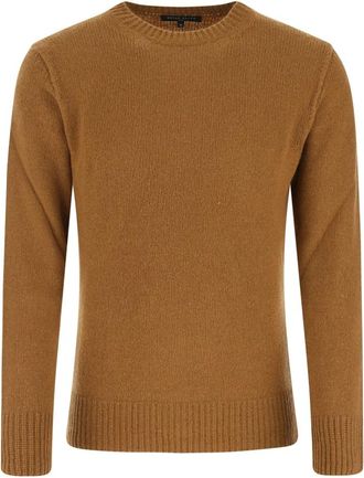 Brian Dales Ronde hals Truien - Heren - Ronde hals truien - Bruin - XL - Wol - Truien & Vesten
