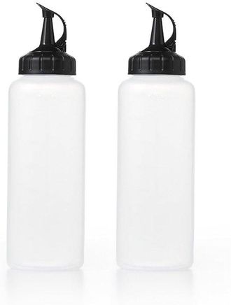 No Brand Botella Flexible Para Decoraci&oacute;n - Botella Para Salsa - Transparente, Gris 350 Ml