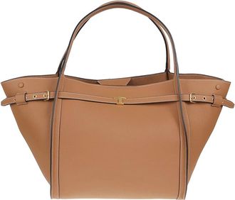 Tod's T Timeless Shopping Bag - Dames - Shoppers - Bruin - ONE Size - Leer - Tassen