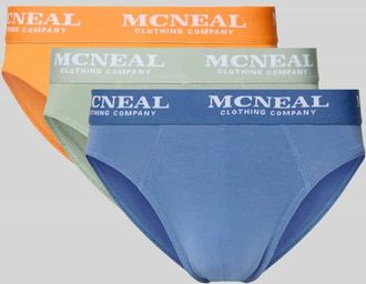 Mc Neal Slim Fit Slip mit Logo-Detail im 3er-Pack in Orange, Gr&ouml;&szlig;e XXL