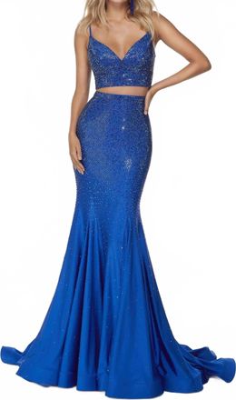 Alyce Paris Two-Piece Prom Dress In Electric Blue