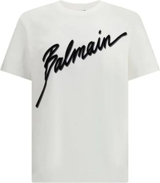 Balmain White Logo T-shirt