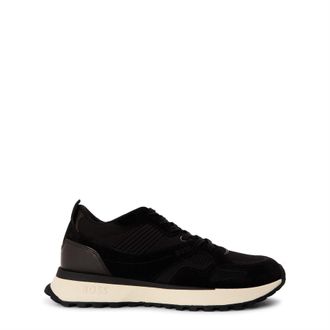 HUGO BOSS Mens Jonah Runners Low Top Trainers in Black - Size UK 10