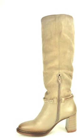 Hispanitas Frons Bot DH. 6cm - Dames - Laarzen met Hak - Beige - 39 EU - Schoenen