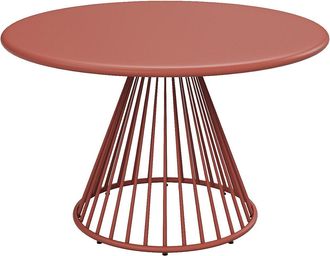 Vente-Unique Tavolo da giardino D.120 cm in Metallo Terracotta - BIRMOS di MYLIA