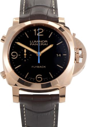 Officine Panerai Luminor 1950 3 Days Chrono Flyback Black Dial Mens Watch PAM00525